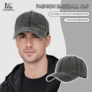 LouisWill Fashion Baseball Cap Thickened & Warm Baseball Cap Retro Sun Protection Hat Outdoor Mens Sun Hat Breathable Leisure Peaked Cap Adjustable Hat Outdoor Sports Workout