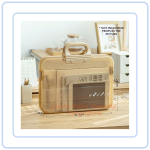 【COZYCASA】Portable Document Box / Documents Stationery Storage Case/ A4 Folder With Lock Handle/ File Organiser