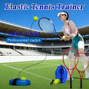 Heavy Duty Tennis Trainer with Elastic Rope Ball Aids Base Practice Self-Duty Rebound Tennis Traine