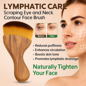 Lymphatic Facial Contour Brush Circulating Eye and Neck Care Massage Brush Lymphatic Scraping Tool Firming Face Brush
