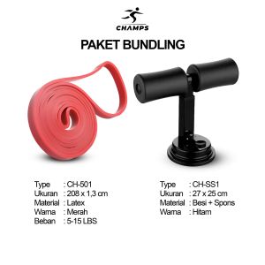 CHAMPS Sit Up Stand  Fitness Roller Multifungsi - Alat Gym Tubuh