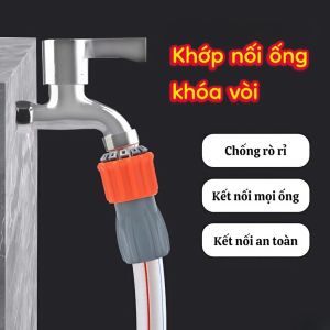 KHỚP NỐI VÒI NƯỚC GIA ĐÌNH COMBO 2 – ĐẦU NỐI ỐNG NƯỚC 4 ĐIỂM 6 CẠNH NHỰA PPR TƯỚI CÂY RỬA XE