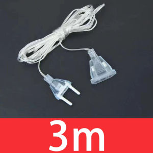 3M/5M Extender Wire EU Plug Curtain String Light Fairy Light Christmas Lights European Male To Female Extension Cable Connectable Plug