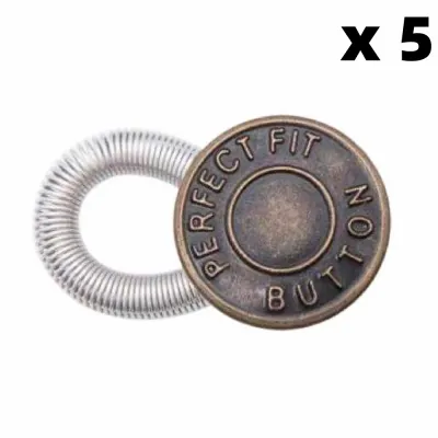MiraLife 5 Cái Nút Lò Xo Kim Loại Nới Rộng Thắt Lưng Quần Jean Điều Chỉnh Được