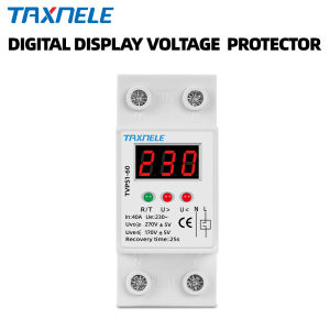 40A 63A 220V Auto Reconnect Over Voltage and Under Voltage Protection Current Protective Device Voltage Monitor