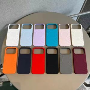 Original Phone Case For iPhone 18 Pro Max 17pro max Water Ripple Silicone Magnetic Wireless Charge Soft Cover