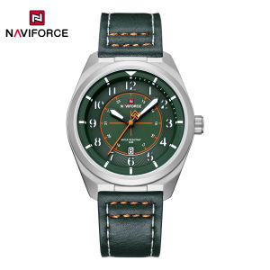 NAVIFORCE Original Mens Fashion Quartz Watch Leather Strap 30m Waterproof Calendar Compass Design Mens Leisure Business Watch NF9281L
