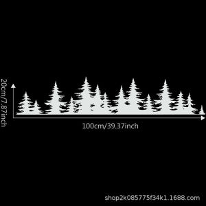 AE Foreign trade mountain-themed car stickers camping RV trailer body side stickers pine tree mountain decals 100x20cm