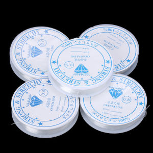 0.8mm 0.4mm 0.5mm Transparent Elastic Crystal Line Beading Cord String Wire Thread Elastic Clear Nylon DIY Strong Stretch