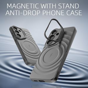 Magnetic Wireless Charging Case For Samsung Galaxy S25 Ultra S25+ S 25 Shockproof Stand Cover for Galaxy S25 Plus S25ultra Funda