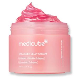 【Glow Hit】Medicube Collagen Jelly Cream 110ml Low Molecular Collagen Brighten Dull Skin Moisturize Firm Sagging Skin Ship Dari Malaysia