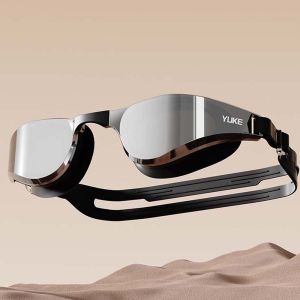 SERAPHYXO Waterproof Swimming Detachable Nosepiece Electroplating Anti-fog Swim Eyewear Underwater Eyes Cover PU Big Frame Anti-UV Swim Glasses Women