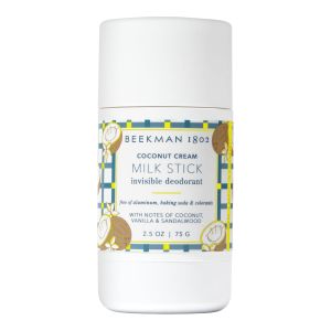 Beekman 1802 Milk Stick Whole Body All-Day Invisible Deodorant - Coconut Cream - Fights Odor and Sweat Aluminum Free Good for Sensitive Skin Cruelty Free