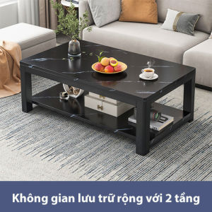 Bàn Sofa 2 Tầng Kiểu Nhật Mặt Gỗ Họa Tiết Đá Cẩm Thạch Bàn Trà Sofa Ngồi Bệt Thông Minh Đa Năng...KT 100 x 46 x 48