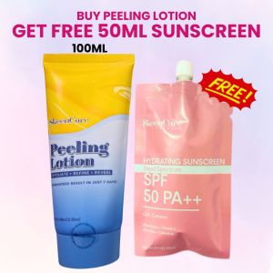 Duo Set Skeencare Peeling Lotion (All Sizes) + 50ml Hydrating Sunscreen Gel Cream