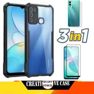 PROMO PAKET 3 INC 1 CASE INFINIX GT 10 PRO 5G / HOT 12 PLAY / HOT 12 PLAY NFC Ultra Slim Shockproof Transparent Premium Softcase Anti Fall