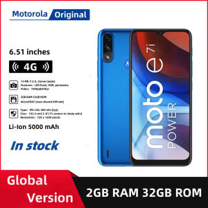 Original Motorola Moto E7i Power Octa-core 6.51 inches Smartphone 2GB RAM 32GB ROM 13MP Camera IPS LCD Android Fingerprint Mobile Phone