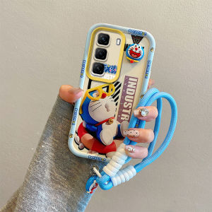 Vỏ điện thoại Infinix Hot 50 Pro + Hot50Pro Plus 4G Cổ Điển Dễ Thương Đầy Màu Sắc Mát Mẻ Ba Chiều vỏ phim hoạt hình Với 3D Búp Bê Dây Buộc Ống Kính Bảo Vệ Chống Sốc Silicone lưng mềm Bìa