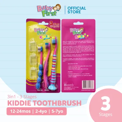 Baby First Kiddie Toothbrush 1-7 Years Old - 3 Stages