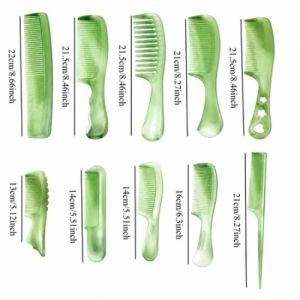 10PCS Hair Comb Set Professional Styling Detangling Cutting Combs for Barber Salon Home Daily Hair Care