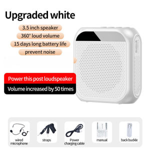 GadgetCity lapel microphone for teaching With screen display+headset+strap+charging cable for teachers teaching face to face voice amplifier wireless voice amplifier for teachers lapel microphone with speaker