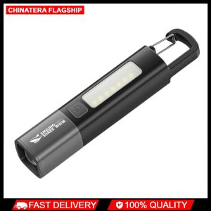 Mini Portable LED Torch USB Charging Camping Powerful Flashlight 300LM Ultra Bright LED Torch 1200mAh for Outdoor Hiking Fishing