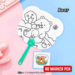 DIY Colouring Cartoons Fan Art and Craft Creativity For Kindergartens Kids Goodies Door gift Party Drawing Paint Toys