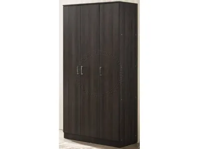 3 Feet 3 Door Wardrobe (Dark Brown)
