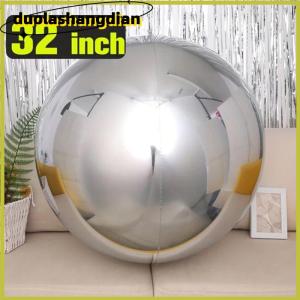 [Duola] 4D Sphere 32 Inch Metal Mirror Effect Decorative Balloon For Celebrations And Party Decorations Filling With Helium Can Float