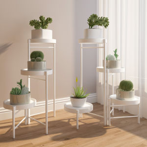 Rak pot bunga 34 slot yang dapat disesuaikan sudut Standing pot rak mulfungsi Rak bunga Rak gaya sederhana