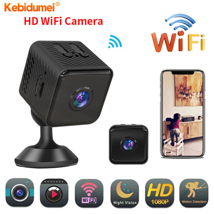 Kebidumei Wireless Camera Mini Cameras WiFi HD 1080P Home Security Camera Night Vision Motion