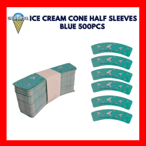 UNIAPA ICE CREAM CONE HALF SLEEVES BLUE 500 PIECES with print or design