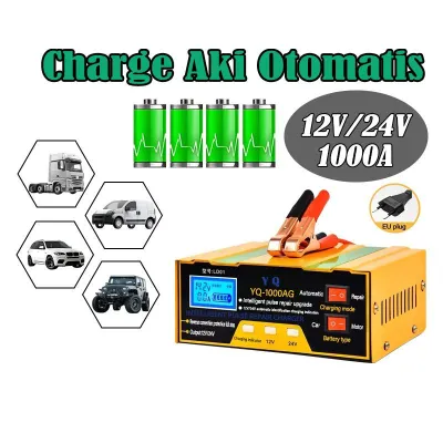 12v 24v Charger Aki Mobil Motor Truck Kapal Elektrik Otomatis 800AH/1000AH/1200AH 400W Lead Acid Smart Battery Charger