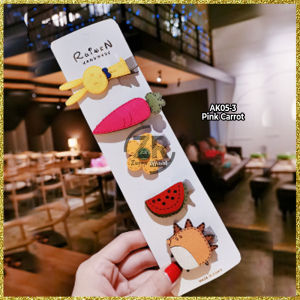 1SET JEPITAN RAMBUT ANAK JEPIT RAMBUT KARAKTER HAIRPIN CARROT korea fashion jepitan rambut wanita AK05 ZIORRA