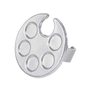 EXCES Stainless Steel Nail Color Tool UV Gel Polish Painting Painted Ring Photograph Tools Nail Display Board Nail Display Ring Tips Nail Art Palette