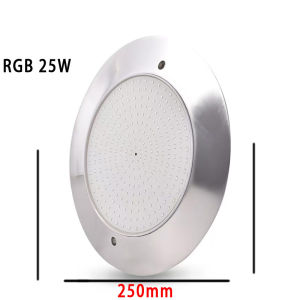 Swimming Pool Ultra Thin Stainless Steel Underwater Light RGB Waterproof Pond ABS Pool Accessories Decorative Light 8mm