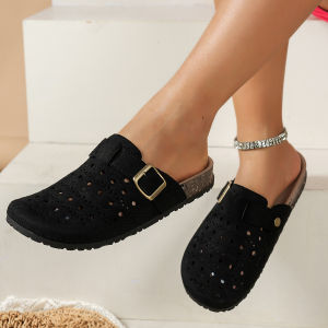 [Free Shipping] Flat-Soled Sandals Beach Shoes Open-Toed Outdoor Slippers Large Size 43 Thick-Soled Sandals For Women