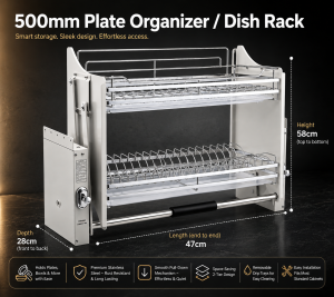 pull down plate rack pull down dish rack pull down pantry basket minimalist kitchen organizer industrial kitchen organizer soft close pull down rack premium kitchen accessories kitchen hardware organizer kitchen cabinet accessories cabinet pull down syst
