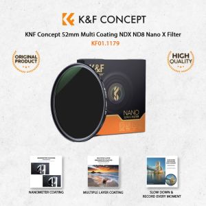 K&F KNF Filter ND8 3 Stop 0.9 Slim MRC Nano-X Filter ND 52mm Camera