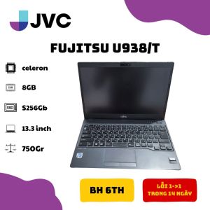 Laptop giá rẻ nhẹ nhất thế giới FUJITSU U938/T made in japan (700gr) Celeron (3965u) Ram 8GB/ SSD 256 Pin90% Sạc Zin theo máy