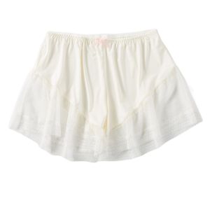 HEALMEYOU Ice Silk Safety Short Pants Bowknot Loose Mesh Seamless Shorts Underwear Thin Sleep Bottoms Summer