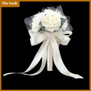 [The Gesh] Bó Tay Cô Dâu cầm hoa Hồng Nhân Tạo bó hoa lụa trang trí phù dâu