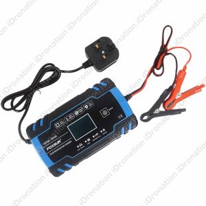130W FOXSUR 12V 24V 8A Fast Car Battery Charger Lead Acid Pengecas Bateri Kereta Motorsikal Restore Motorcycle Charge Pulse Repair