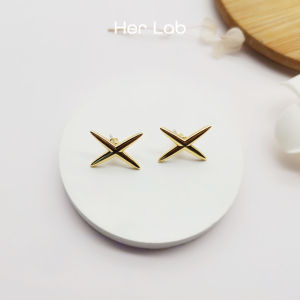 Her Lab Jewelry | 14k Gold Rings Gold Earrings Gold Earrings Not Flakes Free Gift Punk Earrings Engagement Luxury，Multi-layer Korean style，925 silver Instagram Individual with Personality Glitter Gold Accessories Free Premium Box