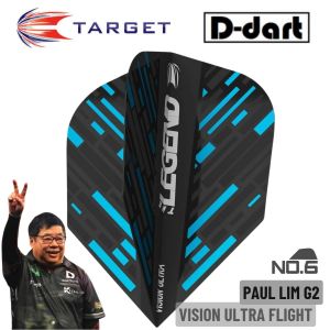 TARGET DARTS FLIGHT- No.6 Paul Lim G2 Vision Ultra Dart Flights (3Pcs/Pack)