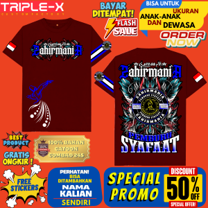 KAOS ZAHIRMANIA LENGAN PENDEK UKURAN ANAK DAN DEWASA"FREE STIKER"