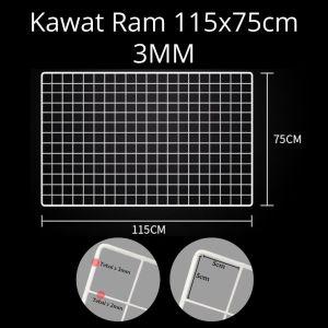 Jaring RAM Dinding 75 x 115 CM Gantungan Kawat Hook / WIRE GRID / HIJANG