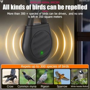 【350㎡ without birds】Electric Bird Repellers Anti-mosquito Multi-functional Pet Insect Repellent Device Bird repellent outdoor Halau burung 360° full coverage of ultrasound No noise No noise safe and no radiation