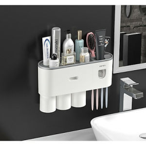 Kệ đựng bàn chải đánh răng ECOCO 3 cốc Freeship bộ nhả kem đánh răng 3 cốc giá tốt Bộ Nhả Kem Đánh Răng Tự Động Thông Minh Ecoco 3  Cốc Bộ Kệ 3 Cốc Nhả Kem Đánh Răng Tự Động Giá Treo Bàn  Chải
