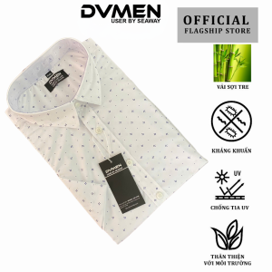 Áo sơ mi nam ngắn tay chấm bi DVMEN cao cấp vải Bamboo Thoáng Khí Chống Nhăn Form Slim Phong Cách Lịch Lãm Mặc đi làm
